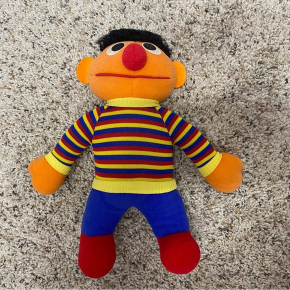 Sesame Street Ernie plush stuffed animal vintage toys boys girls - Picture 1 of 6